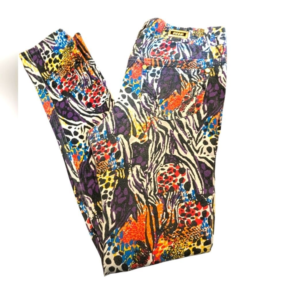 Coogi Vintage Y2K‎ Rare Colorful Animal Print Women's Lowrise Pants 5/6